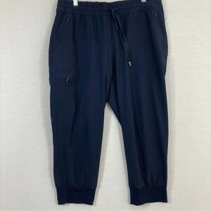 Chico's Navy Soft Lightweight Pull-on Pants/Joggers Large
